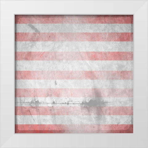 American Born Free Sign Collection V8 White Modern Wood Framed Art Print by LightBoxJournal
