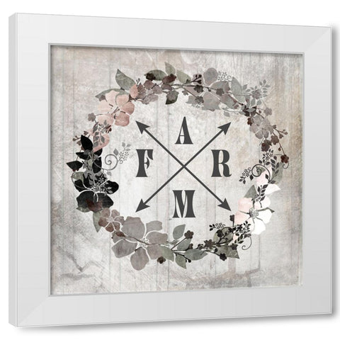 DownOnTheFarm V2 White Modern Wood Framed Art Print by LightBoxJournal