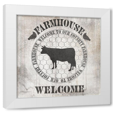 DownOnTheFarmCountry V2 White Modern Wood Framed Art Print by LightBoxJournal