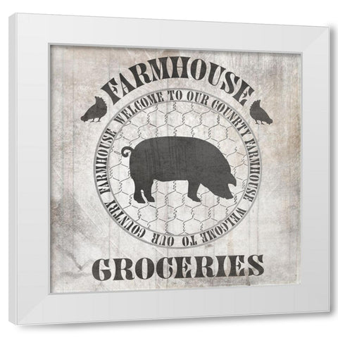 DownOnTheFarmCountry V3 White Modern Wood Framed Art Print by LightBoxJournal