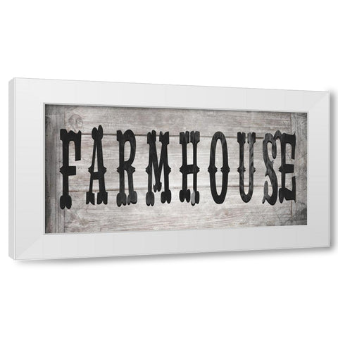 FarmFreshFarmSign V2 White Modern Wood Framed Art Print by LightBoxJournal