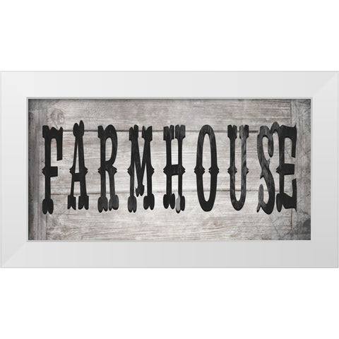 FarmFreshFarmSign V2 White Modern Wood Framed Art Print by LightBoxJournal