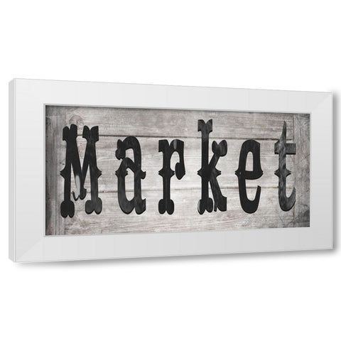 FarmFreshFarmSign V4 White Modern Wood Framed Art Print by LightBoxJournal
