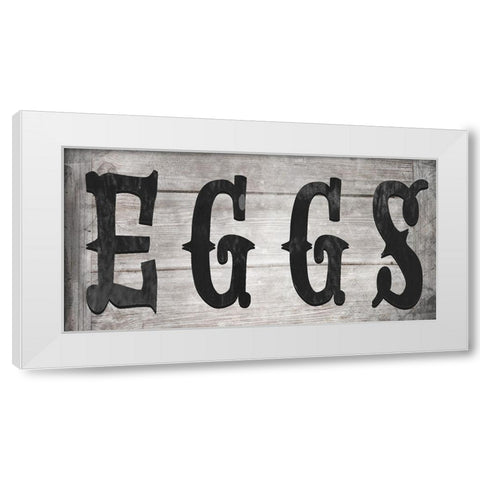 FarmFreshFarmSign V5 White Modern Wood Framed Art Print by LightBoxJournal