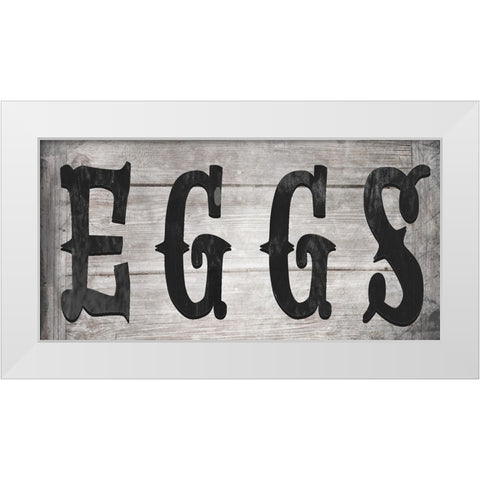 FarmFreshFarmSign V5 White Modern Wood Framed Art Print by LightBoxJournal