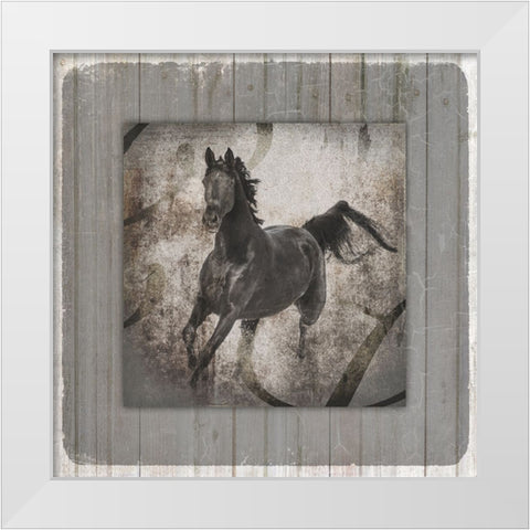 GypsyHorse Collection V1 11 White Modern Wood Framed Art Print by LightBoxJournal