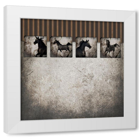 GypsyHorse CollectionSurfacePattern V2 4 White Modern Wood Framed Art Print by LightBoxJournal