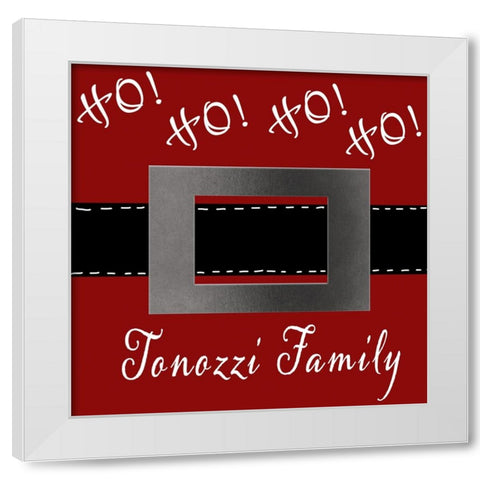 Personalized Christmas Sign V20 V1 White Modern Wood Framed Art Print by LightBoxJournal