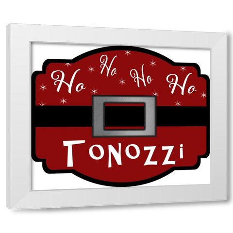 Personalized Christmas Sign V20 V3 White Modern Wood Framed Art Print by LightBoxJournal