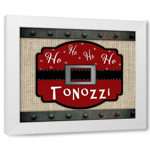 Personalized Christmas Sign V20 V4 White Modern Wood Framed Art Print by LightBoxJournal