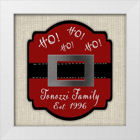 Personalized Christmas Sign V20 V5 White Modern Wood Framed Art Print by LightBoxJournal