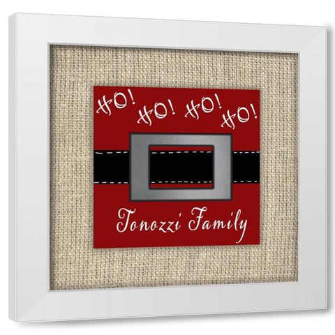 Personalized Christmas Sign V20 V6 White Modern Wood Framed Art Print by LightBoxJournal