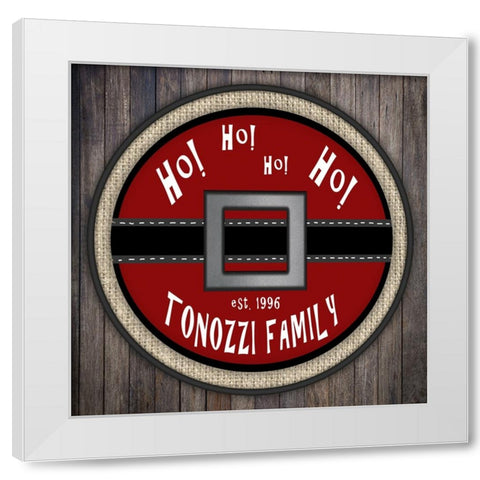 Personalized Christmas Sign V20 V10 White Modern Wood Framed Art Print by LightBoxJournal