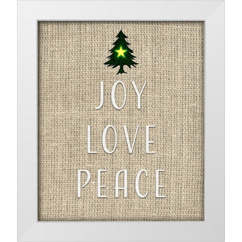 Personalized Christmas Sign V32 V3 White Modern Wood Framed Art Print by LightBoxJournal