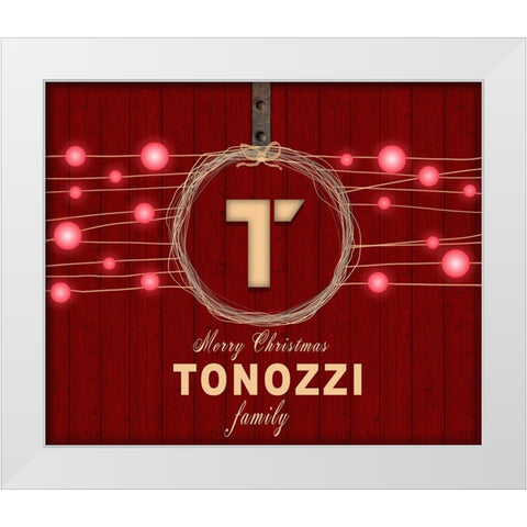 Personalized Christmas Sign V35 V6 White Modern Wood Framed Art Print by LightBoxJournal