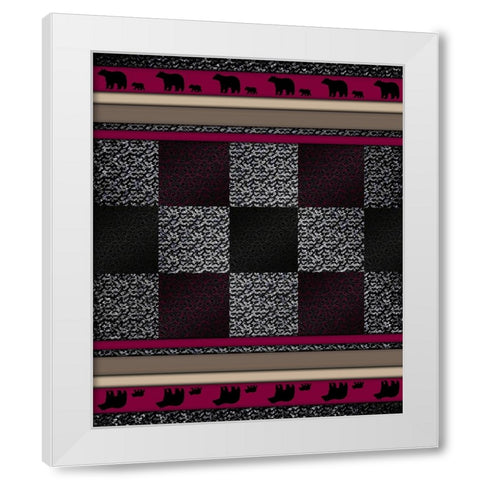 Bear_SurfacePattern V1 1 White Modern Wood Framed Art Print by LightBoxJournal
