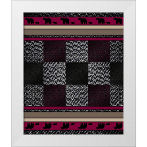 Bear_SurfacePattern V1 1 White Modern Wood Framed Art Print by LightBoxJournal