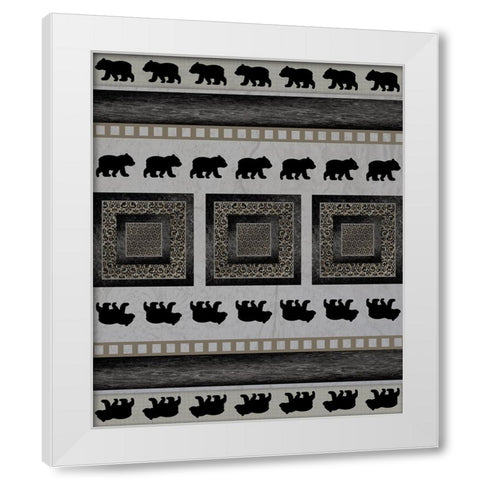 Bear_SurfacePattern V1 4 White Modern Wood Framed Art Print by LightBoxJournal