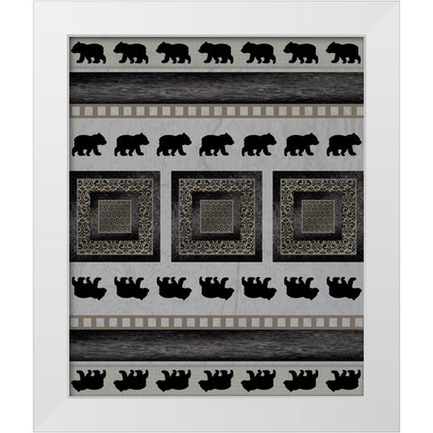 Bear_SurfacePattern V1 4 White Modern Wood Framed Art Print by LightBoxJournal