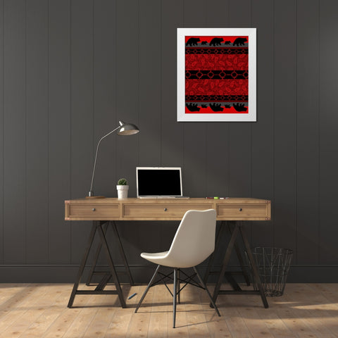 Bear_SurfacePattern V1 16 White Modern Wood Framed Art Print by LightBoxJournal