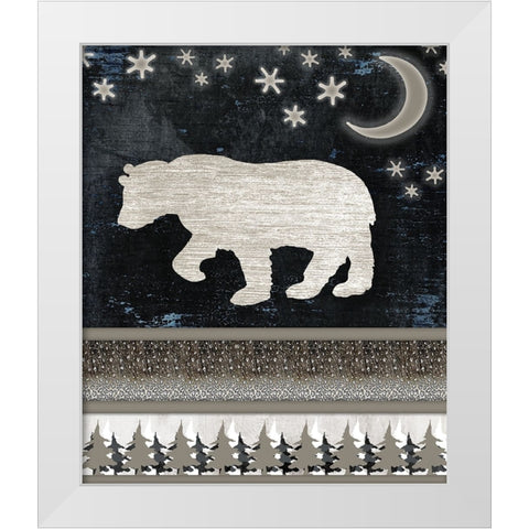 Good Night Moose V1 2 White Modern Wood Framed Art Print by LightBoxJournal