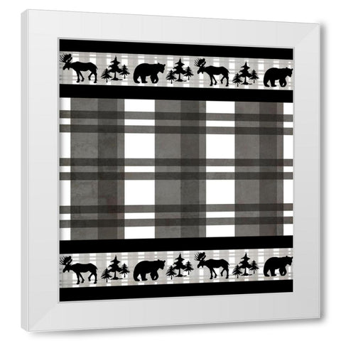 Lodge Surface Pattern_V1 3 White Modern Wood Framed Art Print by LightBoxJournal