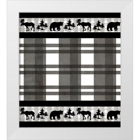 Lodge Surface Pattern_V1 3 White Modern Wood Framed Art Print by LightBoxJournal