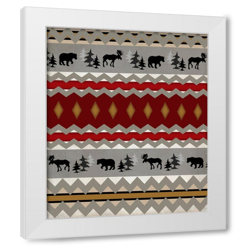 Lodge Surface Pattern_V1 11 White Modern Wood Framed Art Print by LightBoxJournal