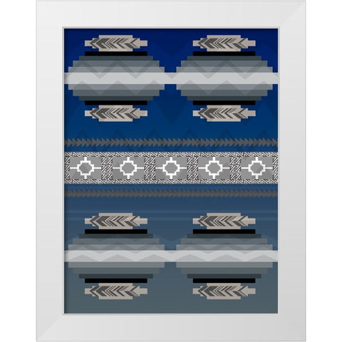Aztec Seasons A3 White Modern Wood Framed Art Print by LightBoxJournal