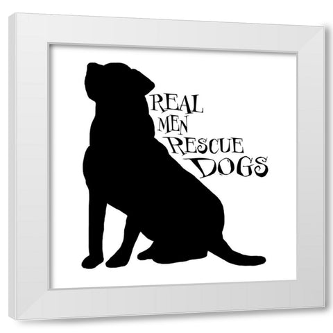 Rescue Dog 8 White Modern Wood Framed Art Print by LightBoxJournal