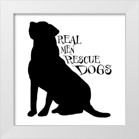 Rescue Dog 8 White Modern Wood Framed Art Print by LightBoxJournal