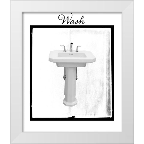 BelovedBath_17 White Modern Wood Framed Art Print by LightBoxJournal