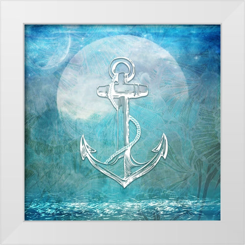 Sailor Away_Anchor White Modern Wood Framed Art Print by LightBoxJournal