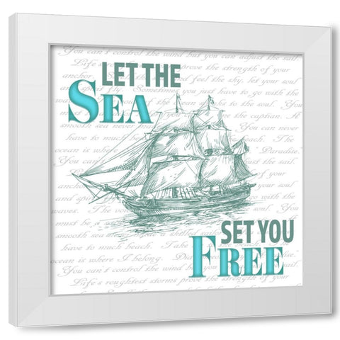 Sailor Away_Sign 1 White Modern Wood Framed Art Print by LightBoxJournal