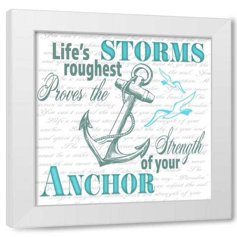Sailor Away_Sign 2 White Modern Wood Framed Art Print by LightBoxJournal