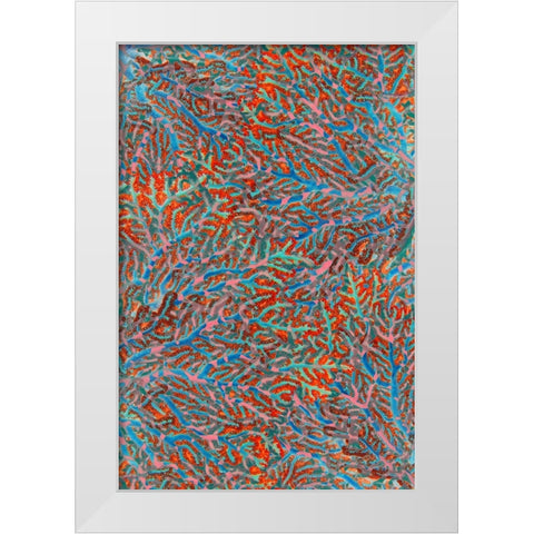 Sea Creatures_Surface Pattern 2 White Modern Wood Framed Art Print by LightBoxJournal