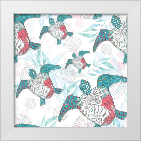 Sea Side BoHo Wrap Around 1 White Modern Wood Framed Art Print by LightBoxJournal