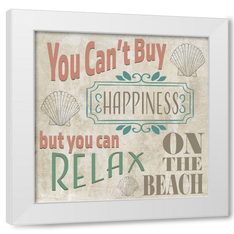 Sea Side BoHo_Sign 2 White Modern Wood Framed Art Print by LightBoxJournal