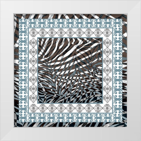 Bandanna B White Modern Wood Framed Art Print by LightBoxJournal