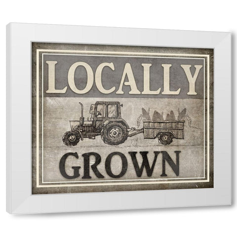 Locally Grown_TRACTOR White Modern Wood Framed Art Print by LightBoxJournal