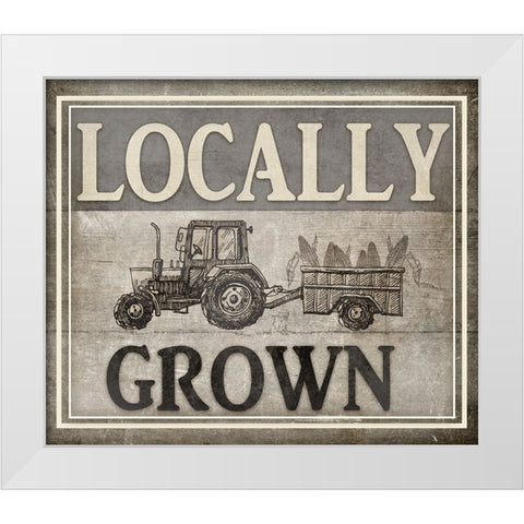 Locally Grown_TRACTOR White Modern Wood Framed Art Print by LightBoxJournal