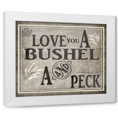 Love You BK White Modern Wood Framed Art Print by LightBoxJournal