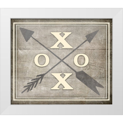 Vintage Farm Sign - XOXO 1 White Modern Wood Framed Art Print by LightBoxJournal