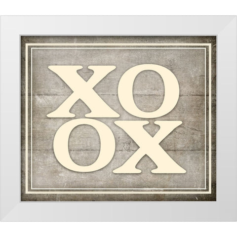 Vintage Farm Sign - XOXO 2 White Modern Wood Framed Art Print by LightBoxJournal