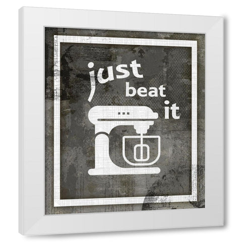 Farm Sign_Beat it White Modern Wood Framed Art Print by LightBoxJournal