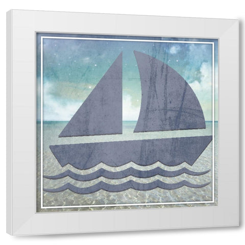 Signs_Boating_V1 White Modern Wood Framed Art Print by LightBoxJournal