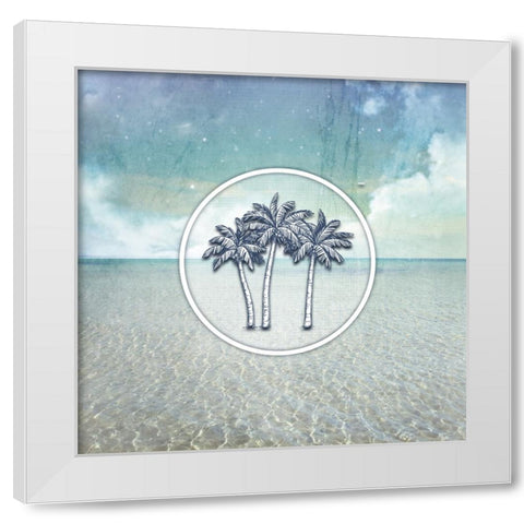 Signs_SeaLife_Palmtrees White Modern Wood Framed Art Print by LightBoxJournal