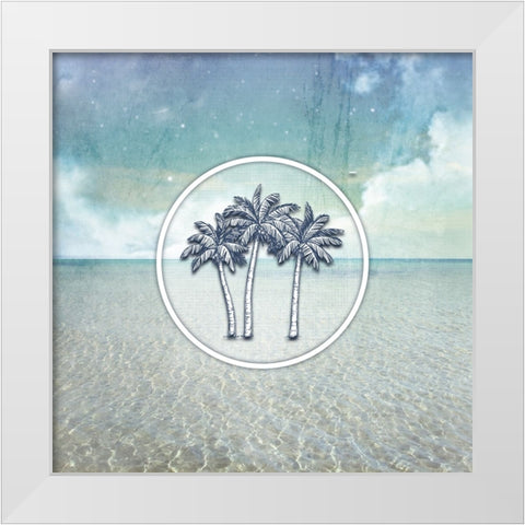 Signs_SeaLife_Palmtrees White Modern Wood Framed Art Print by LightBoxJournal