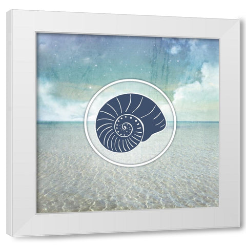 Signs_SeaLife_SeaShell White Modern Wood Framed Art Print by LightBoxJournal