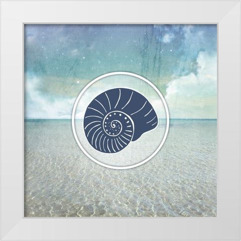 Signs_SeaLife_SeaShell White Modern Wood Framed Art Print by LightBoxJournal